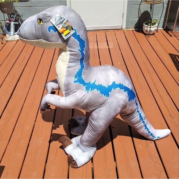 ginormous blue velociraptor